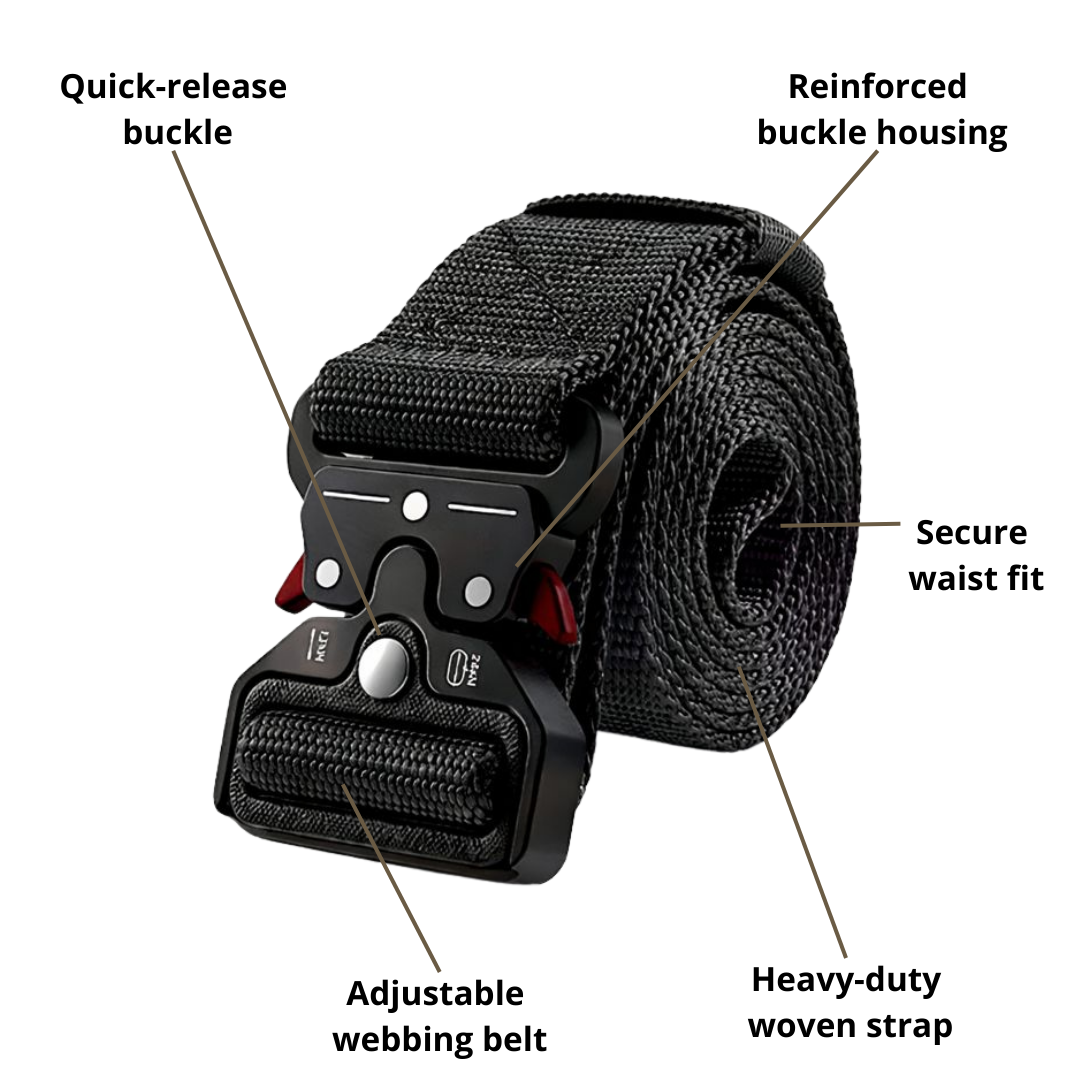 Tactical Quick-Release Belt – Adjustable Utility Waist Belt