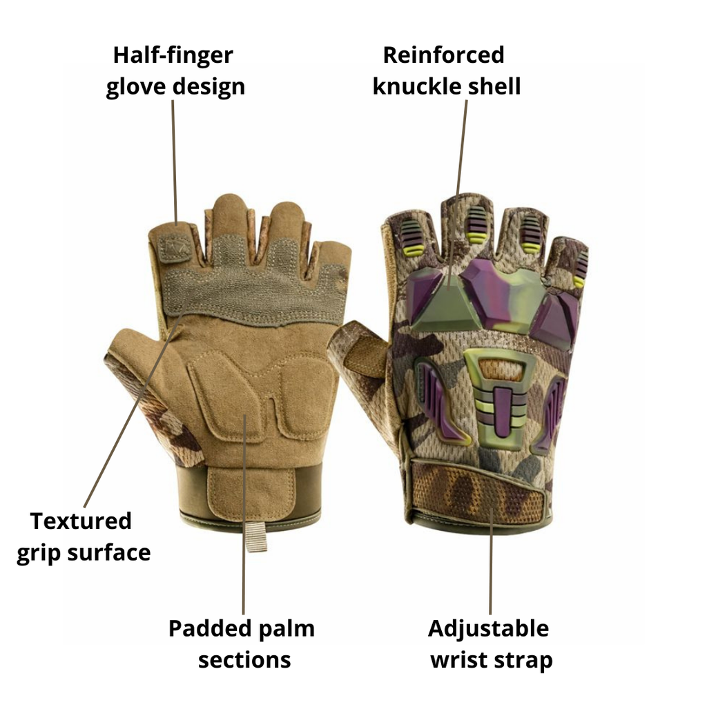 Tactical Half-Finger Gloves – Reinforced Grip & Impact Protection