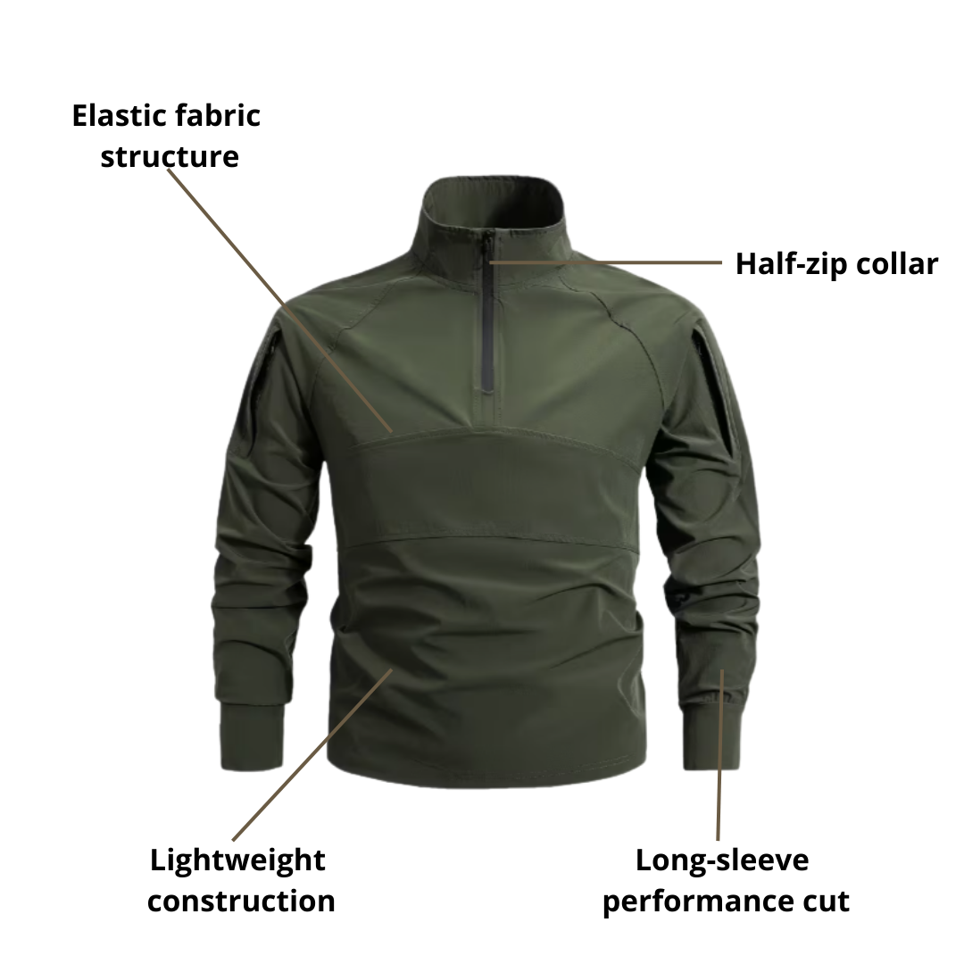 Men’s Tactical Long-Sleeve Performance Top – Quick-Dry & Breathable Field Wear