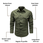 Men’s Tactical Stretch Shirt – Utility Pockets & Flexible Fit