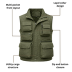 Men’s Classic Utility Cargo Vest – Multi-Pocket Field Wear