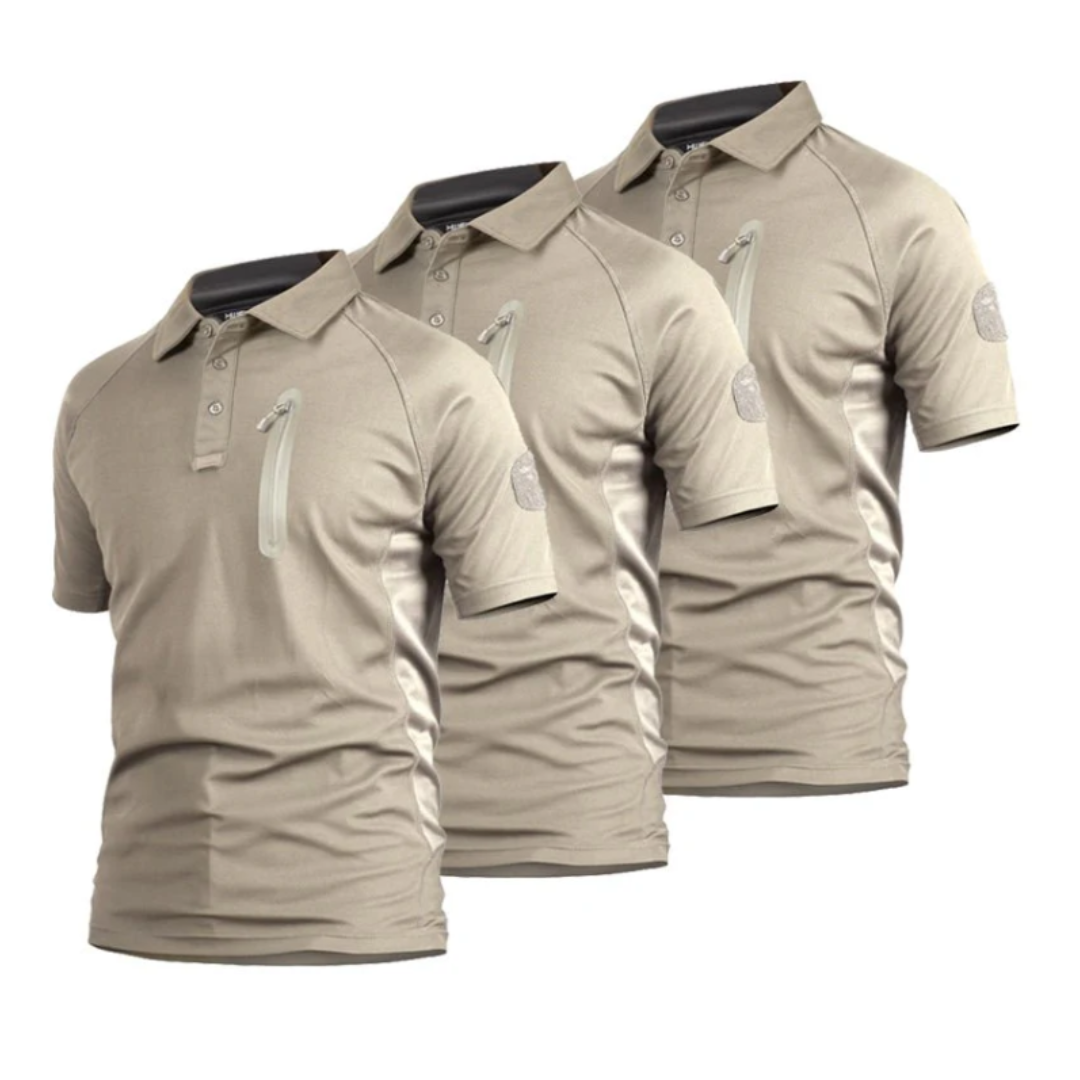 Men’s Tactical Quick-Dry Polo Shirt – 3-Pack