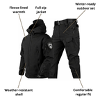 Men’s Tactical Jacket & Pants Set – Fleece-Lined & Cold-Weather Ready
