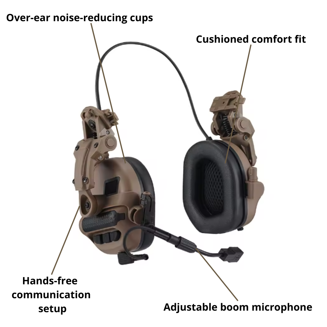 Men’s Outdoor Communication Headset – Noise Reduction & Clear Voice Pickup