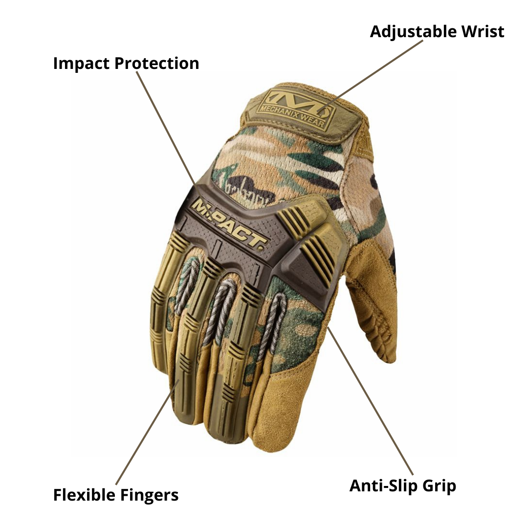 Men’s Protective Performance Gloves – Impact Control & Secure Grip