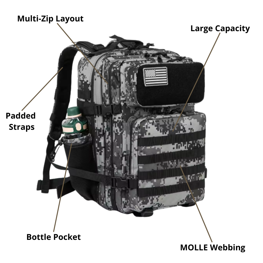 Men’s Outdoor Backpack – Digital Camo & Everyday Carry Comfort