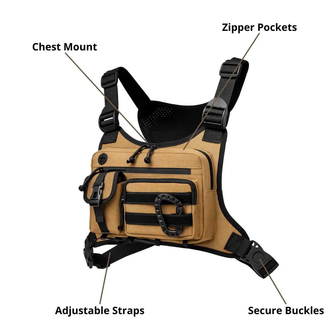 Men’s Chest Organizer Pouch – Hands-Free Storage & Active Comfort