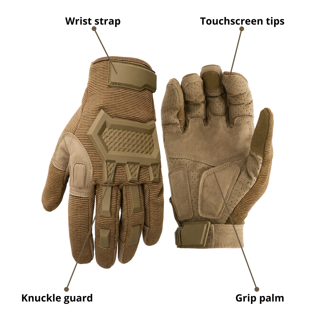 Men’s Outdoor Performance Gloves – Touchscreen & Knuckle Guard