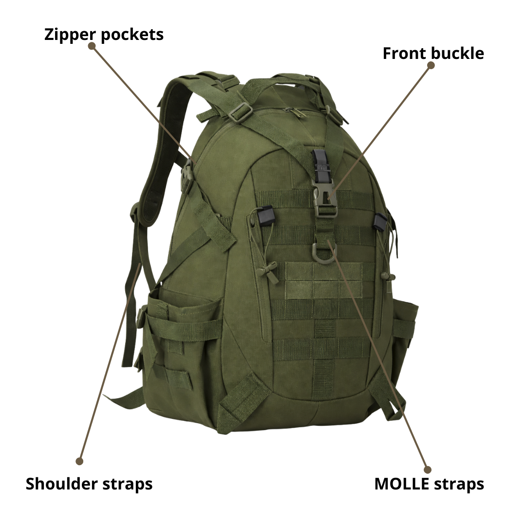 40L Tactical Outdoor Backpack – MOLLE Survival & Hiking Pack