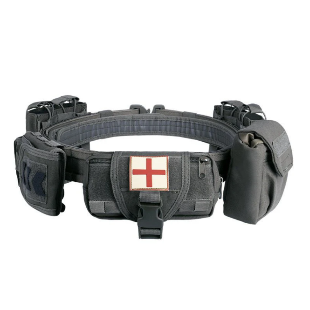 5-in-1 Tactical Duty Belt – Modular MOLLE Quick-Release System