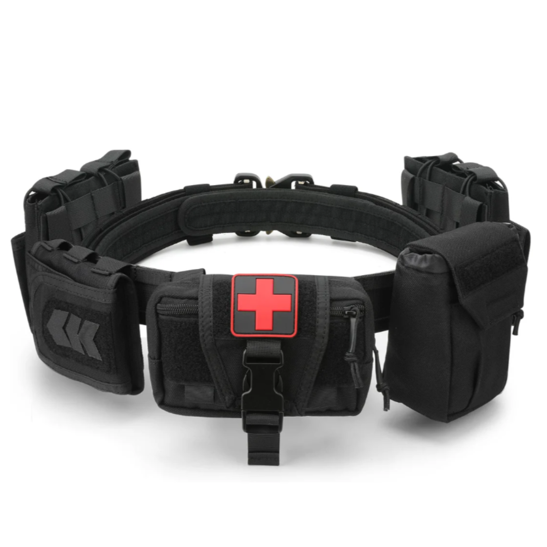 5-in-1 Tactical Duty Belt – Modular MOLLE Quick-Release System