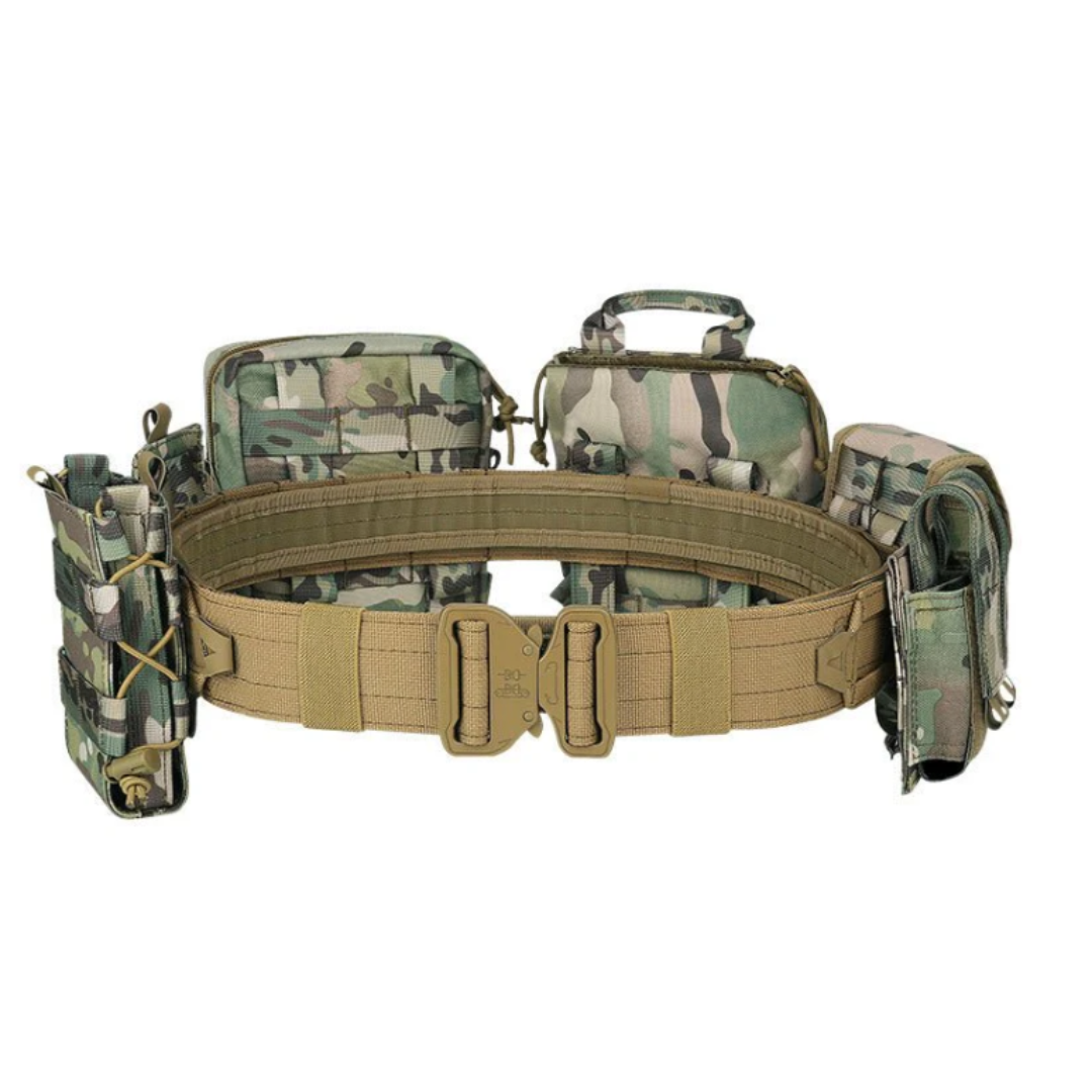 Elite Survival 8-Set Pro Tactical MOLLE Belt – Modular Duty System
