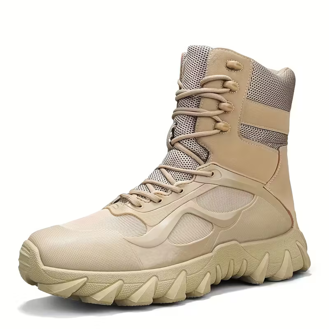 Men’s All-Season Outdoor Boots – Waterproof Grip Stability & Rugged Comfort Support