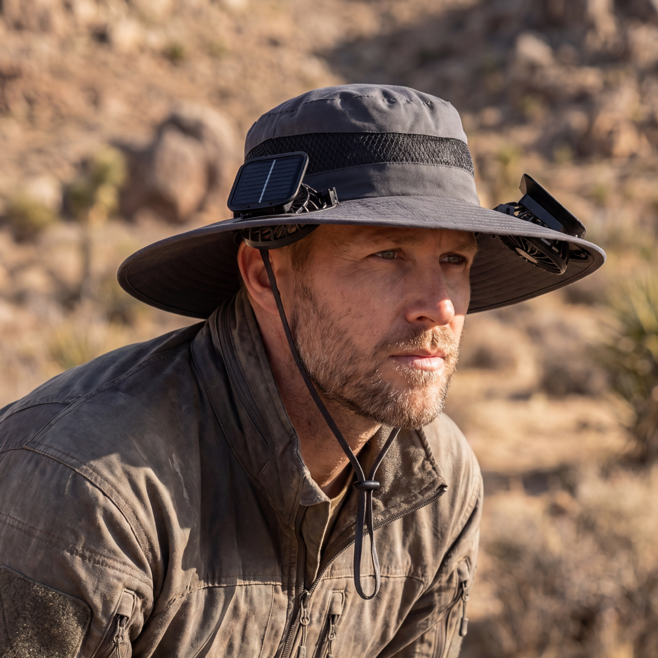 Solar-Powered Cooling Hat – Dual Fan Ventilation & UV Protection