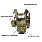 Modular Tactical Chest Rig – Multi Pouch Combat Loadout System