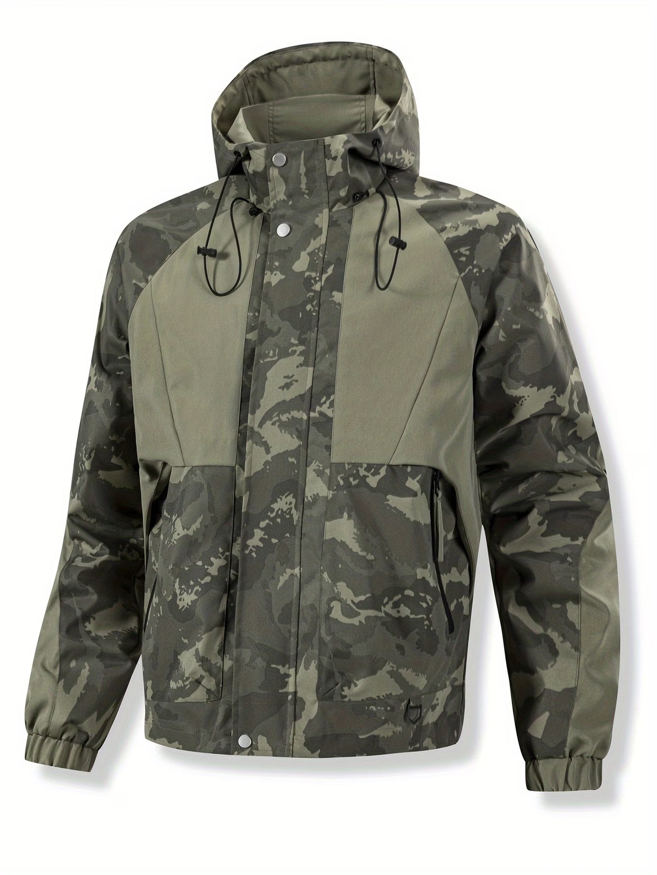 Tactical Men's Camo Hooded Windbreaker Jacket