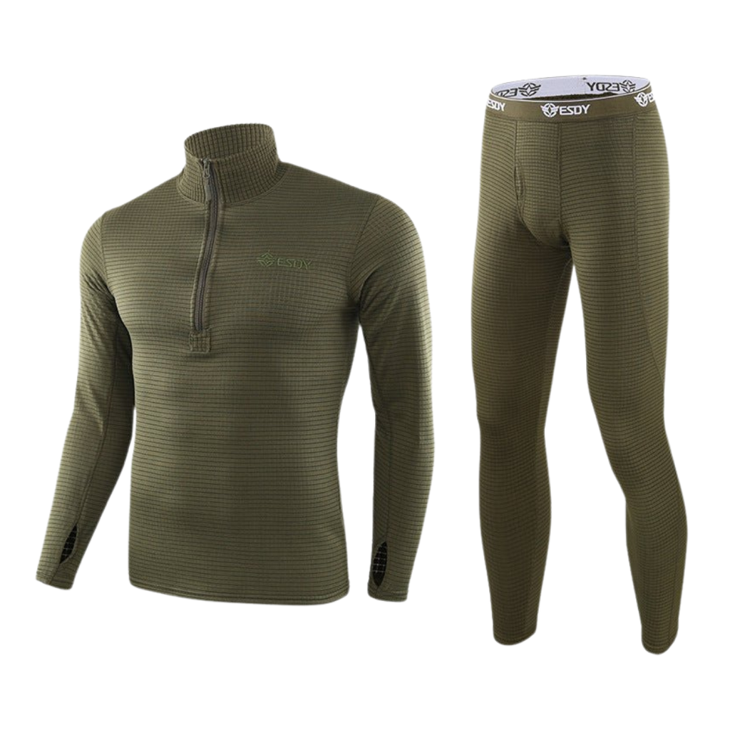 Tactical Warm Fleece Thermal Underwear Set – Insulated Base Layer