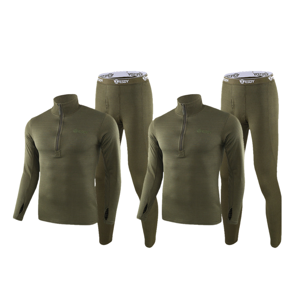 Tactical Warm Fleece Thermal Underwear Set – Insulated Base Layer