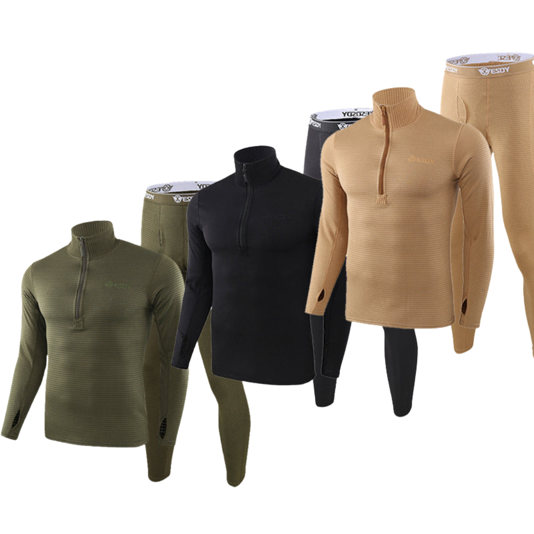Tactical Warm Fleece Thermal Underwear Set – Insulated Base Layer