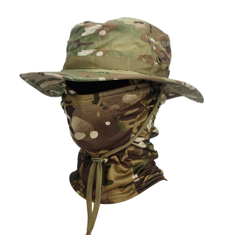 Men's Tactical Sun Hat - UV Protection Boonie Hat with Balaclava