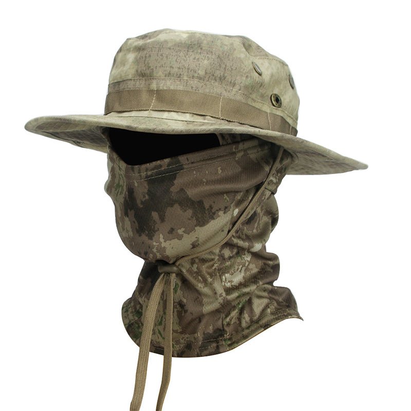 Men's Tactical Sun Hat - UV Protection Boonie Hat with Balaclava