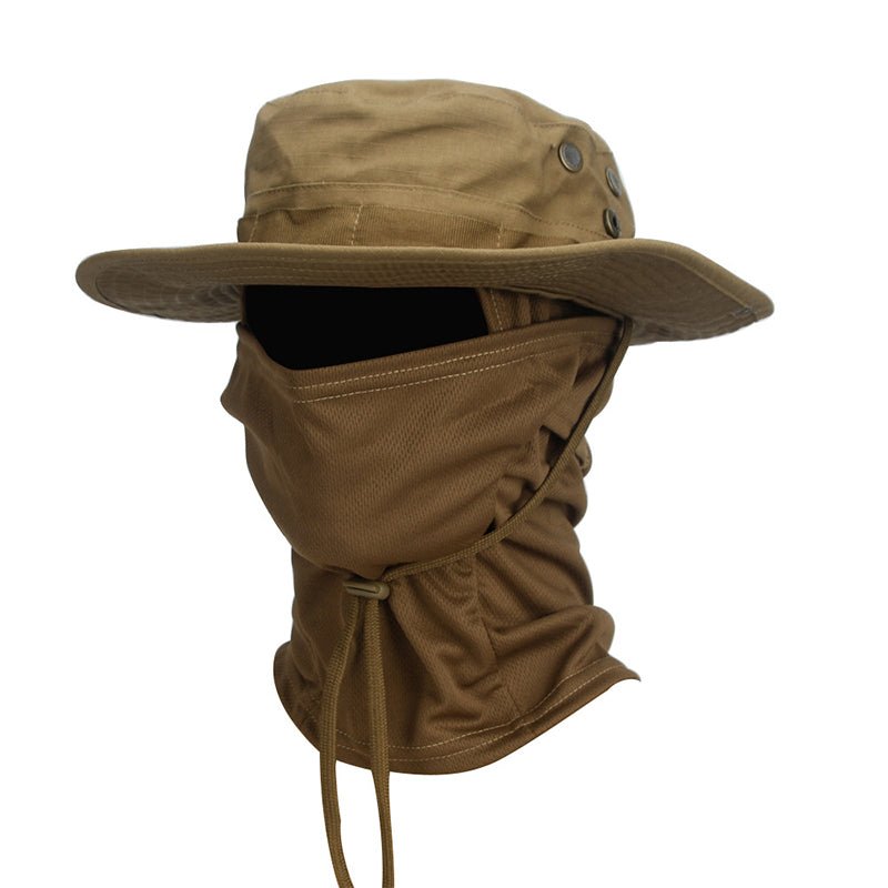 Men's Tactical Sun Hat - UV Protection Boonie Hat with Balaclava